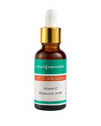 Vitamin C 20% Serum with Vitamin C and Hyaluronic Acid for Pigmentation and Glowing Skin